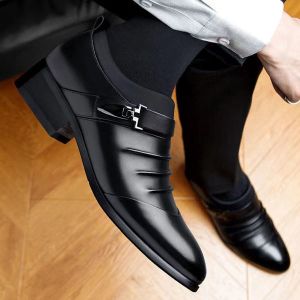 2024 Men's Fashion British Business Leather Shoes - Black
