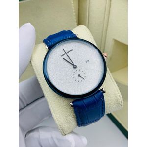 Super Sophisticated Blue Leather  Wristwatch