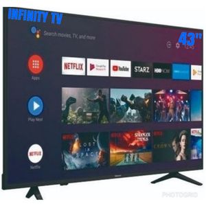Infinity 43" FRAMELESS Smart TV+Netflix, Youtube +WALL HANGER