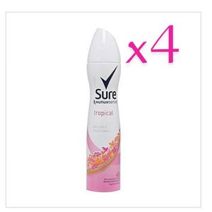 Sure Tropical Body Spray(x4)