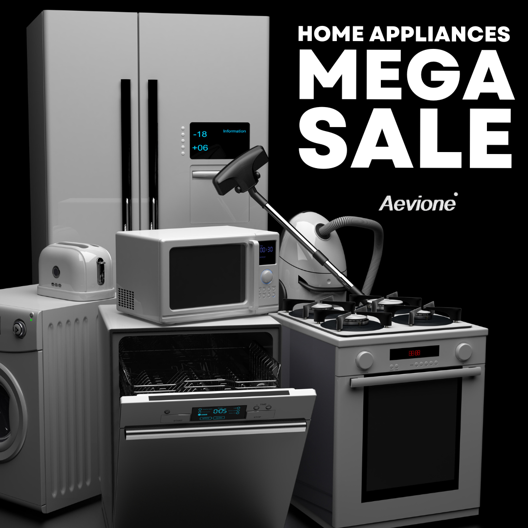 Black and White Home Appliances Mega Sale Instagram Post
