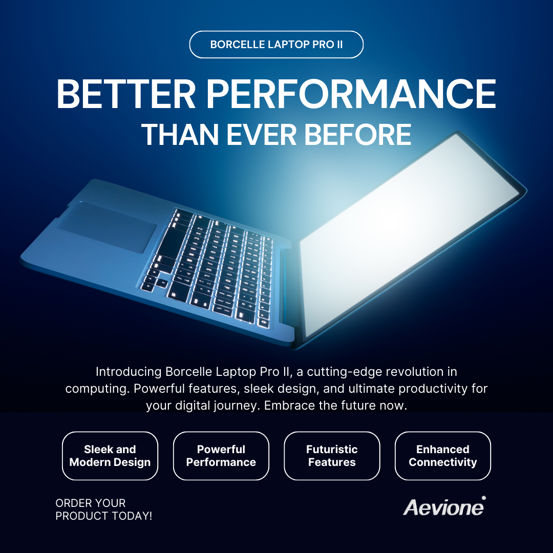 Blue White Photocentric Laptop Product Features Instagram Post (1)