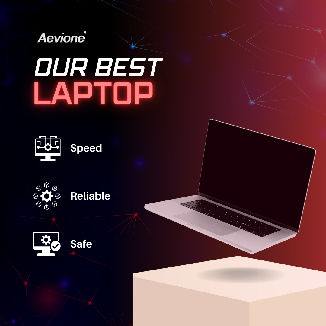 Dark Navy and Red Modern Laptop Amazon Product Image