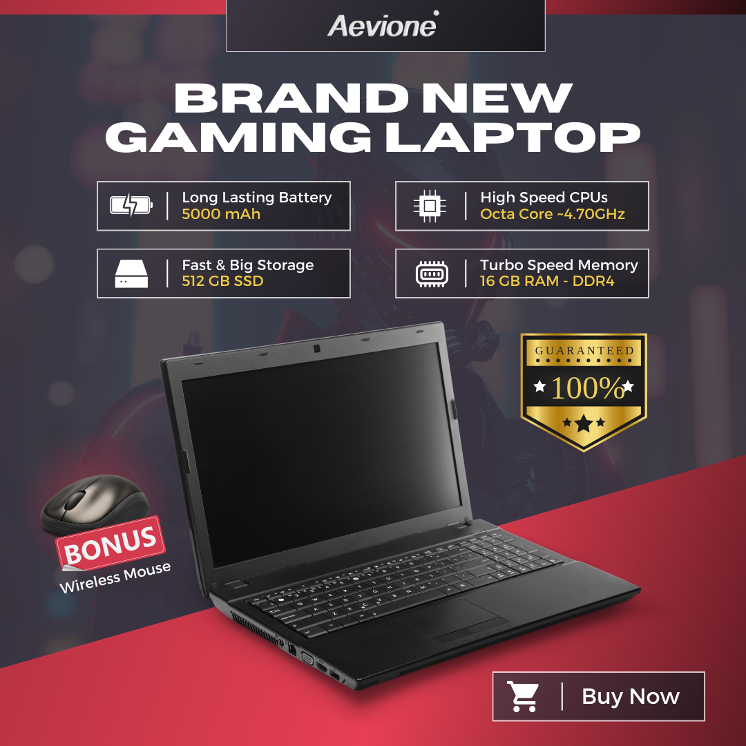 Red and Dark Modern Laptop Product Specifications Instagram Post