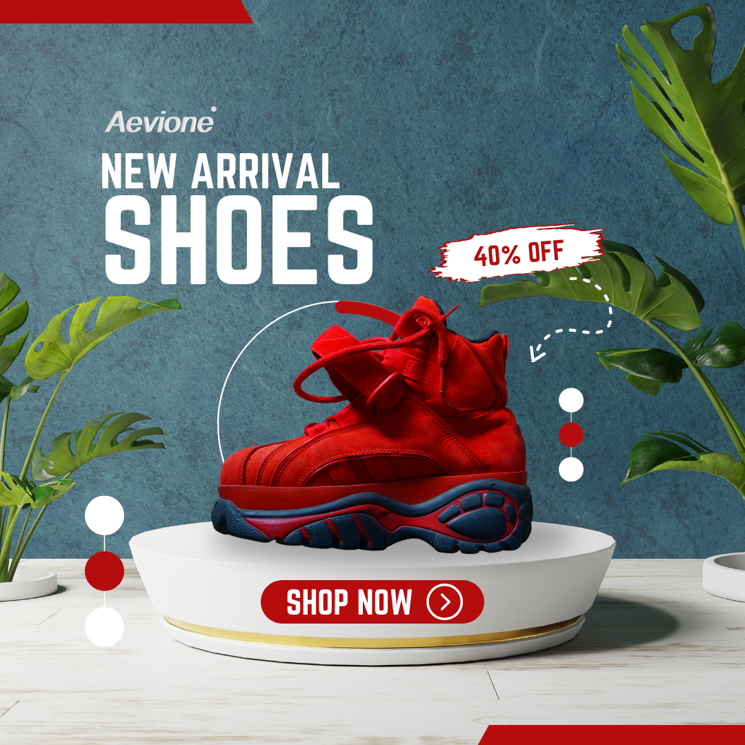 Red and White Modern New Arrival Shoes Amazon Product Image