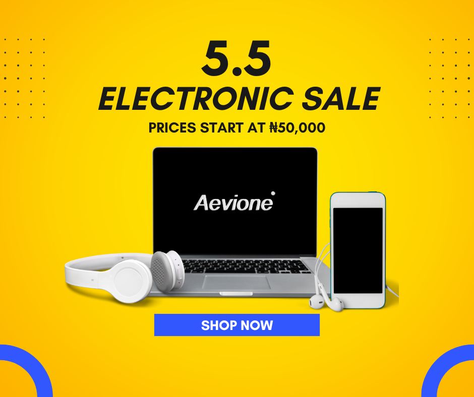 Yellow Geometric Electronic Sale Facebook Post