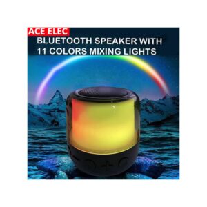 Ace Elec Portable Bluetooth Speaker With 11RGB LED Light