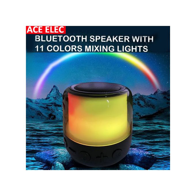Ace Elec Portable Bluetooth Speaker With 11RGB LED Light
