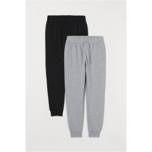 Danami Pack Of 2 Bulk Joggers Sweatpants- Black & Light Grey