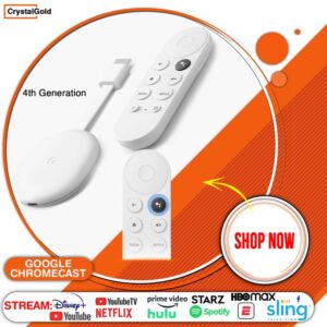 Google Chromecast 4K Streaming Device With Remote, HDMI Port