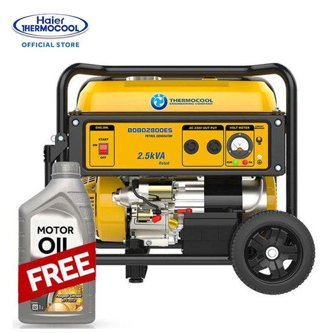 Haier Thermocool 2.5kVA/2.0kW Single Phase Petrol Electric start Generator (BOBO 2800ES)