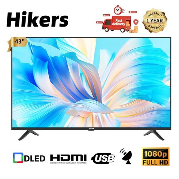 Hikers 43'' Frameless FHD LED TV - Black