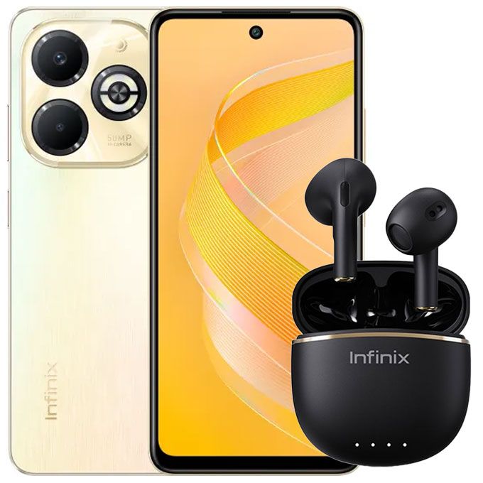 Infinix Smart 8 Plus 6.6" 4GB RAM/128GB ROM Android + Buds Lite Wireless Earbuds