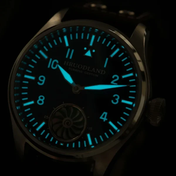 Hruodland 43mm Pilot Men's Manual Mechanical Watch Sapphire Crystal BGW-9 Night Light Turbine Retro Waterproof 5Bar reloj hombre - Image 5