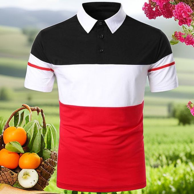 Mens Office Polos Shirts Casual Joggers Tshirt