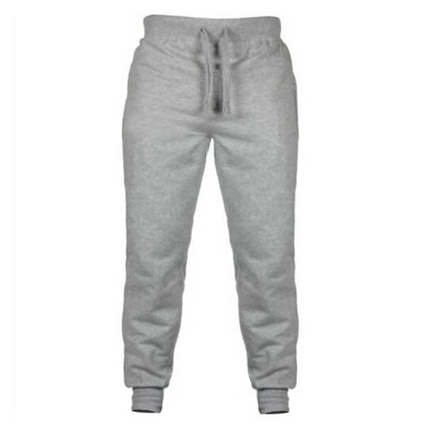 Mens Trousers Casual Trendy Combat Chinos Sport Pants Jogger - Gray