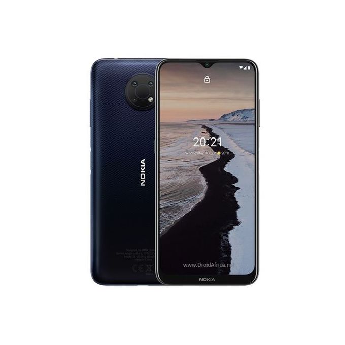Nokia G10, 6.5" HD+ (4GB RAM, 64GB ROM) Android 11 (13/2/2)MP + 8MP Selfie - 4G - 5050mAh - Fingerprint- Dark Blue