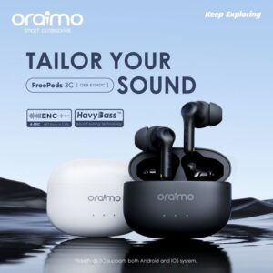 Oraimo FreePods 3C ENC True Wireless Earbuds White