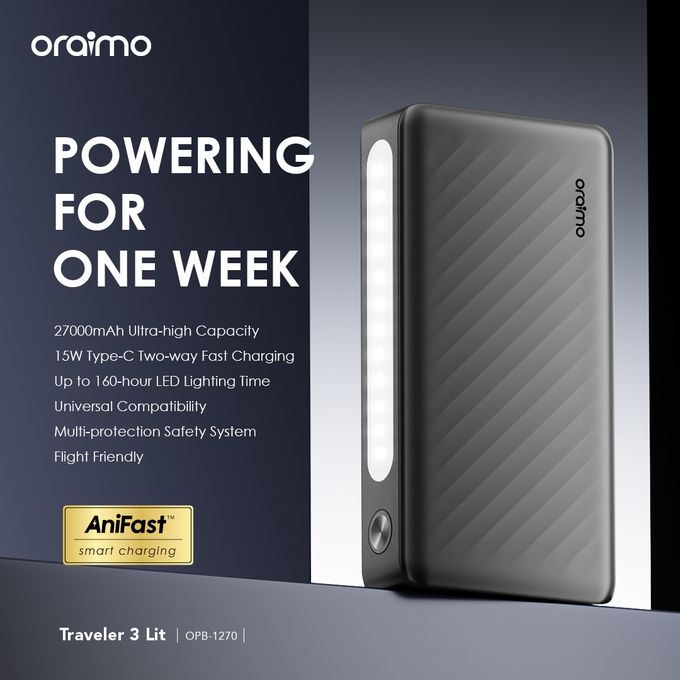 Oraimo Traveler 3 Lit 27000mAh 15W Portable Charger