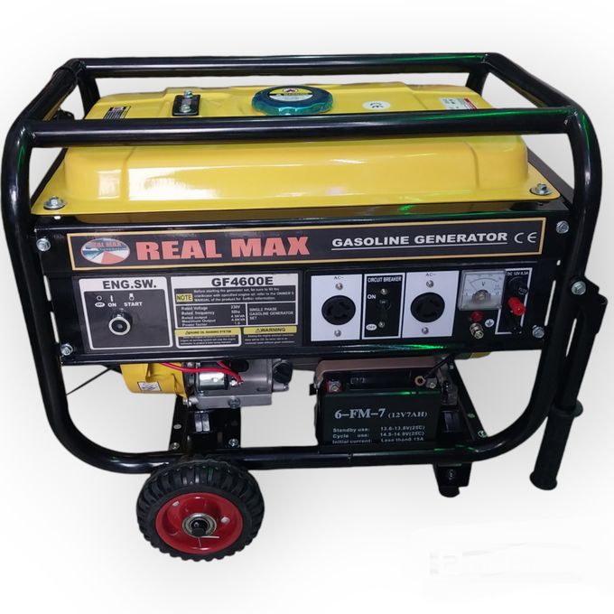Real Max 4.8kva Key Start Generator- GF4600E 100% Copper