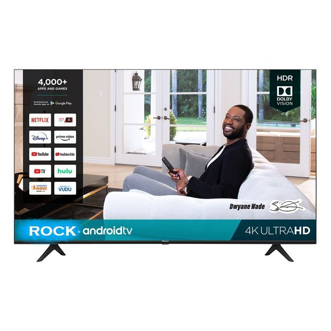Rock 43" 4k UHD SMART ANDROID FRAMELESS LED TV-BLUETOOTH/NETFLIX