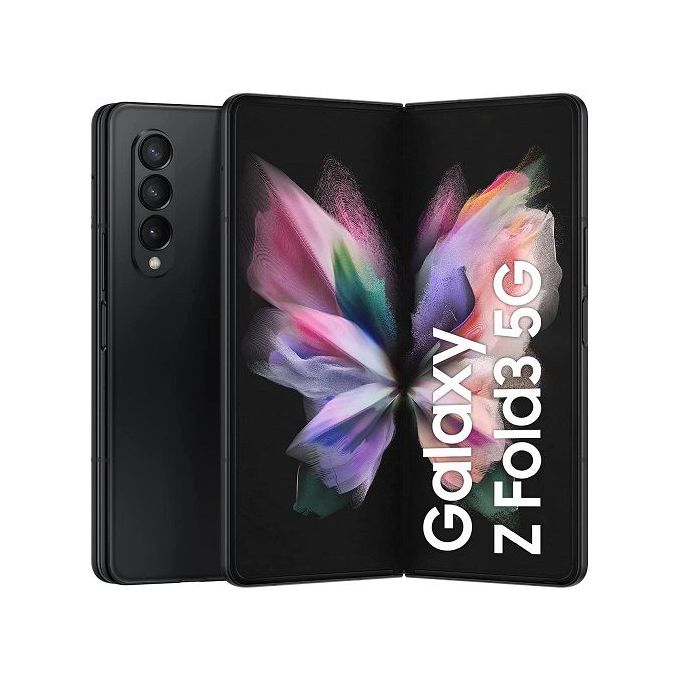 Samsung Galaxy Z Fold 3 5G, 7.6-Inch 12GB RAM, 256GB ROM Android 11 12MP + 12MP + 12MP + 10MP) - Phantom Black