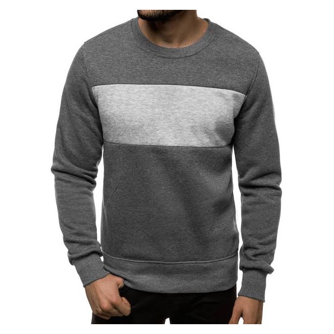 Unique Sweat Shirt Designed Long Sleeve T-shirt - Grey